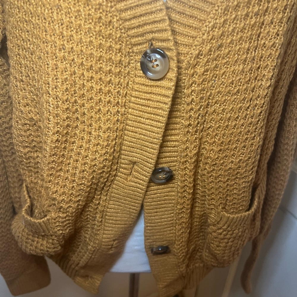 Camel Button Cardigan - Picture 2 of 8